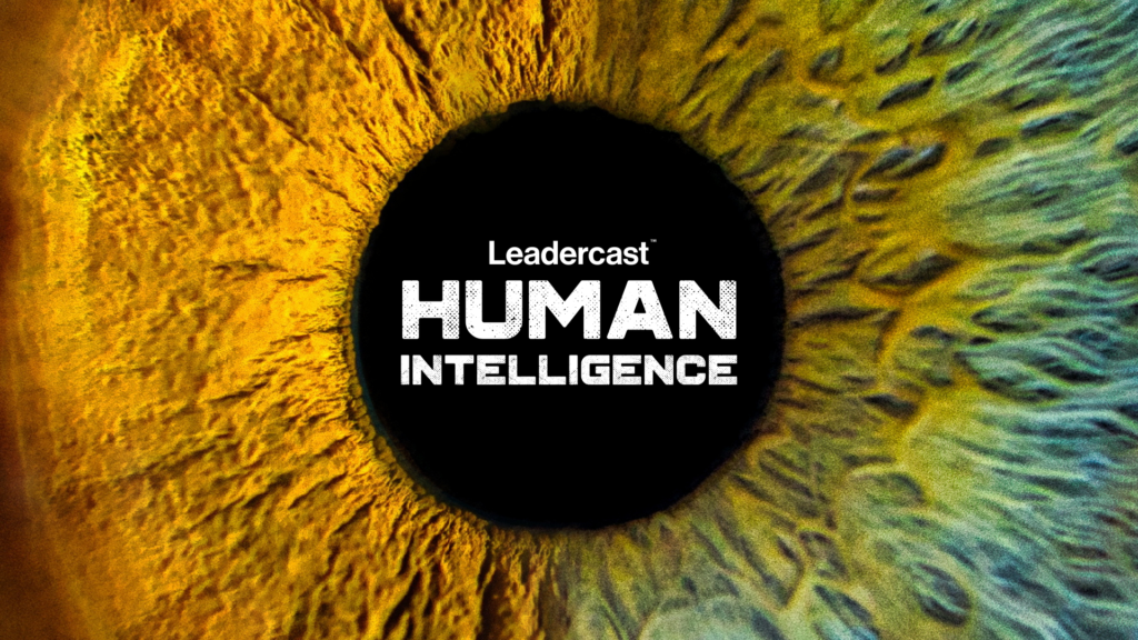 Leadercast 2023 Human Intelligence Close up of human eye